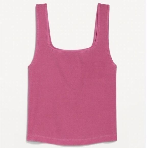NWT Old Navy Cropped Rib-Knit Tank Top – Medium, Sleek & Chic - Picture 1 of 3